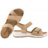 INBLU SD-05 SANDAŁY DAMSKIE KOMFORT SKÓRZANA WKŁADKA SOFT PU piaskowe