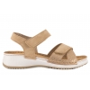 INBLU SD-05 SANDAŁY DAMSKIE KOMFORT SKÓRZANA WKŁADKA SOFT PU piaskowe