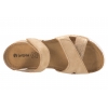 INBLU SD-05 SANDAŁY DAMSKIE KOMFORT SKÓRZANA WKŁADKA SOFT PU piaskowe