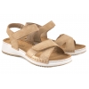 INBLU SD-05 SANDAŁY DAMSKIE KOMFORT SKÓRZANA WKŁADKA SOFT PU piaskowe