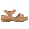JEZZI 20SD98-0146 SANDAŁY DAMSKIE NA KOTURNIE RZEPY taupe