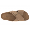 FILIPPO DS7919 SKÓRZANE KLAPKI DAMSKIE PROFILOWANE FUSBETY taupe
