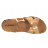 INBLU FA-06 KLAPKI DAMSKIE KOMFORT SOFT PU SKÓRZANA WKŁADKA camel/złoty