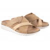 INBLU CN-57 KLAPKI DAMSKIE KOMFORT SOFT PU platyna/beż