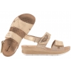 INBLU FC-66 SANDAŁY DAMSKIE SOFT COMFORT SKÓRZANA WKŁADKA piaskowe