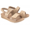 INBLU FC-66 SANDAŁY DAMSKIE SOFT COMFORT SKÓRZANA WKŁADKA piaskowe
