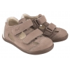 EMEL E2825-4 BAREFOOT PÓŁBUTY WYCINANE SANDAŁY PEŁNE SKÓRZANE taupe