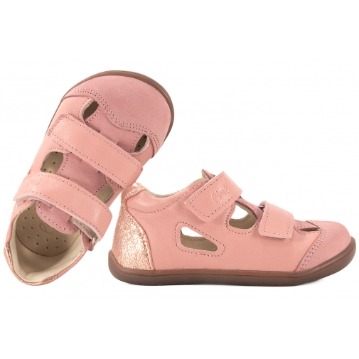 EMEL E2825-2 BAREFOOT PÓŁBUTY WYCINANE DZIEWCZĘCE SANDAŁY PEŁNE SKÓRZANE