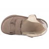 EMEL E2825M-4 BAREFOOT PÓŁBUTY WYCINANE SANDAŁY PEŁNE SKÓRZANE taupe
