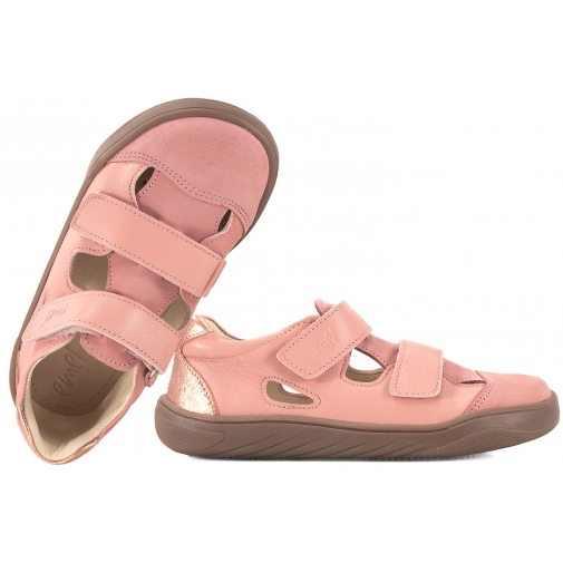 EMEL E2825M-2 BAREFOOT PÓŁBUTY WYCINANE DZIEWCZĘCE SANDAŁY PEŁNE SKÓRZANE