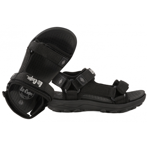 LEE COOPER LCW-26-34-4436K SANDAŁY TEKSTYLNE DZIECIĘCE SPORTOWE PU czarne