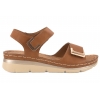 JEZZI 25SD98-8815 SANDAŁY DAMSKIE NA KOTURNIE RZEPY camel