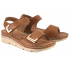 JEZZI 25SD98-8815 SANDAŁY DAMSKIE NA KOTURNIE RZEPY camel