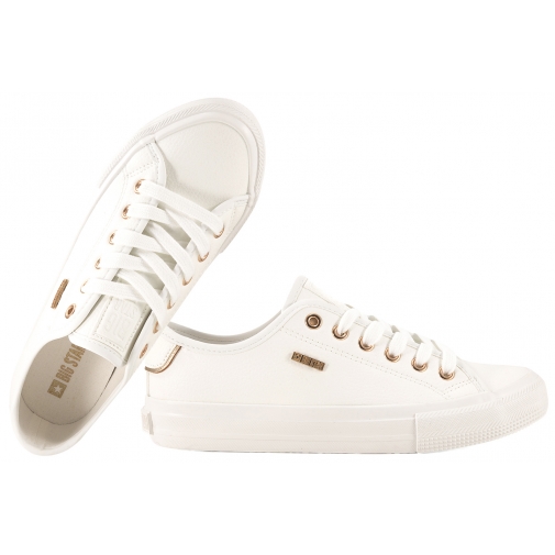 BIG STAR TT274022 TENISÓKI BUTY SPORTOWE SNEAKERSY DAMSKIE  EKO białe