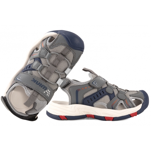 WINK SE61013-1 SANDAŁY CHŁOPIĘCE SPORTOWE PEŁNE SANDAŁKI szare
