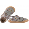MILAMI BF10-BR-32 BAREFOOT TEKSTYLNO-SKÓRZANE PÓŁBUTY SANDAŁY DOMOWE KAPCIE