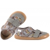 MILAMI BF10C-BR-32 BAREFOOT TEKSTYLNO-SKÓRZANE PÓŁBUTY SANDAŁY DOMOWE KAPCIE