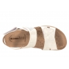 INBLU FC-66 SANDAŁY DAMSKIE SOFT COMFORT SKÓRZANA WKŁADKA biała perła