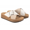 INBLU PK-46 KLAPKI DAMSKIE KOTURN NA PLATFORMIE SOFT PCV srebrny