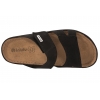 INBLU CX-4KU SKÓRZANE KLAPKI DAMSKIE NA PLATFORMIE NUBUK RZEPY SOFT PU czarne