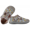 MILAMI 226-BR-32 TEKSTYLNO-SKÓRZANE DOMOWE CHŁOPIĘCE KAPCIE PAPCIE RZEP