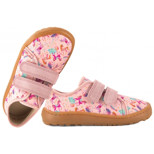 FRODDO G1700440-26 BAREFOOT PÓŁBUTY TEKSTYLNE DZIEWCZĘCE KAPCIE PAPCIE TRAMPKI