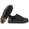 FILIPPO DP6119 SKÓRZANE PÓŁBUTY DAMSKIE SNEAKERSY NA PLATFORMIE czarne