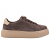 FILIPPO DP6119 SKÓRZANE PÓŁBUTY DAMSKIE SNEAKERSY ZAMSZOWE NA PLATFORMIE brąz