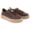 FILIPPO DP6119 SKÓRZANE PÓŁBUTY DAMSKIE SNEAKERSY ZAMSZOWE NA PLATFORMIE brąz