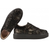 FILIPPO DP6119 SKÓRZANE PÓŁBUTY DAMSKIE SNEAKERSY ZAMSZOWE NA PLATFORMIE kwiaty