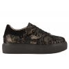 FILIPPO DP6119 SKÓRZANE PÓŁBUTY DAMSKIE SNEAKERSY ZAMSZOWE NA PLATFORMIE kwiaty