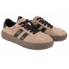 FILIPPO DP7958 SKÓRZANE PÓŁBUTY DAMSKIE SPORTOWE SNEAKERSY ZAMSZOWE beż