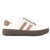 FILIPPO DP7958 SKÓRZANE PÓŁBUTY DAMSKIE SPORTOWE SNEAKERSY ZAMSZOWE białe