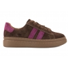 FILIPPO DP7981 SKÓRZANE PÓŁBUTY DAMSKIE SNEAKERSY NA PLATFORMIE ZAMSZOWE brąz
