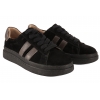 FILIPPO DP7981 SKÓRZANE PÓŁBUTY DAMSKIE SNEAKERSY NA PLATFORMIE ZAMSZOWE czarne