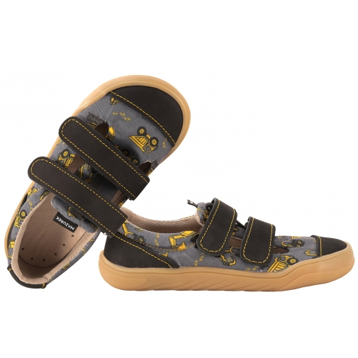 MAZUREK SLIPPER DIG BAREFOOT SKÓRZANO-TEKSTYLNE PÓŁBUTY KAPCIE