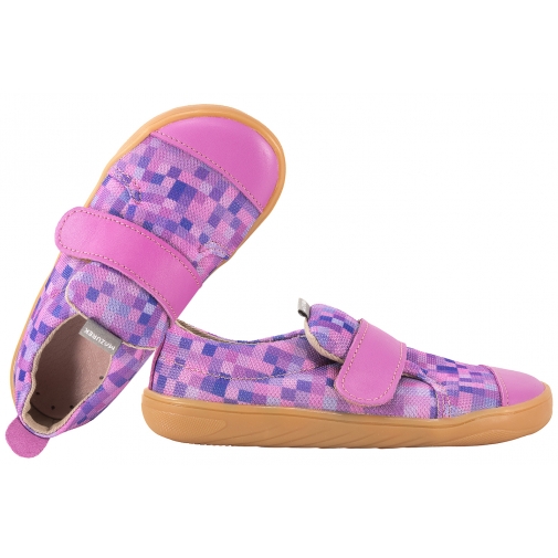 MAZUREK SOFTEX UNICORN BAREFOOT SKÓRZANO-TEKSTYLNE PÓŁBUTY DZIEWCZĘCE KAPCIE