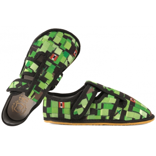RAWEKS ZUZIA Z48 BAREFOOT TEKSTYLNE CHŁOPIĘCE DOMOWE KAPCIE skóra wkładka