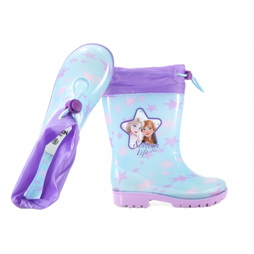 PERLETTI 98077 FROZEN KALOSZE DZIEWCZĘCE GUMOWCE Z WKŁADKĄ ŚCIĄGACZ kraina lodu