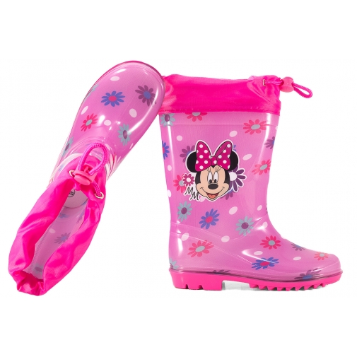PERLETTI 98085 MINNIE KALOSZE DZIEWCZĘCE GUMOWCE Z WKŁADKĄ ŚCIĄGACZ