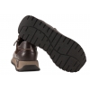 VERANO 097.EM3117 SNEAKERSY SKÓRZANE DAMSKIE PÓŁBUTY CASUAL brąz
