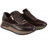VERANO 097.EM3117 SNEAKERSY SKÓRZANE DAMSKIE PÓŁBUTY CASUAL brąz