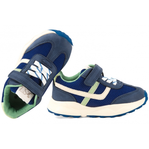 SJ 644153 BUTY SPORTOWE DZIECIĘCE SNEAKERSY PÓŁBUTY Z RZEPEM granatowe