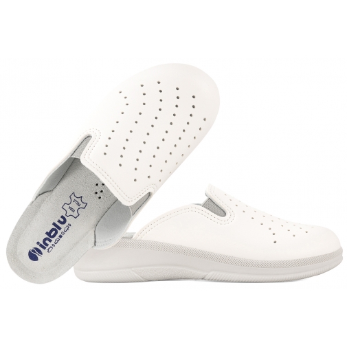 INBLU 50-34 KLAPKI DAMSKIE COMFORT SANITARNE KOTURN PU białe