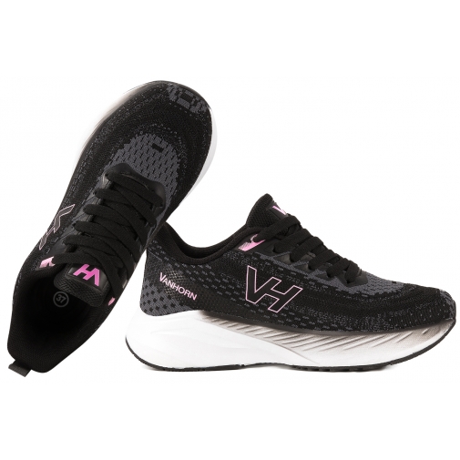 VANHORN 26-27308BK1 BUTY SPORTOWE DAMSKIE SNEAKERSY TEKSTYLNE NA PLATFORMIE