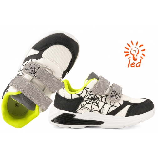 AMERICAN CLUB ES203 BUTY SPORTOWE SNEAKERSY CHŁOPIĘCE ŚWIECĄCE PODESZWY PU