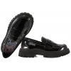 BARTEK 8707411 MOKASYNY DZIEWCZĘCE PÓŁBUTY LAKIERKI EKO czarne