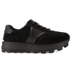 FILIPPO DP7976 PÓŁBUTY SPORTOWE DAMSKIE SNEAKERSY NA PLATFORMIE SKÓRZANE czarne