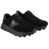 FILIPPO DP7976 PÓŁBUTY SPORTOWE DAMSKIE SNEAKERSY NA PLATFORMIE SKÓRZANE czarne