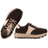 FILIPPO DP7976 PÓŁBUTY SPORTOWE DAMSKIE SNEAKERSY NA PLATFORMIE SKÓRZANE brąz